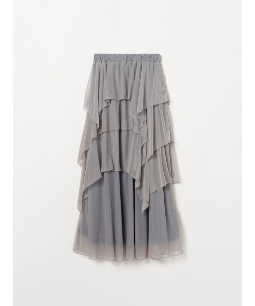 sahara(サハラ)の「Random Hem Tiered Skirt(スカート・レディース・グレイッシュブルー/ブラック・FREE)」の14枚目の写真
