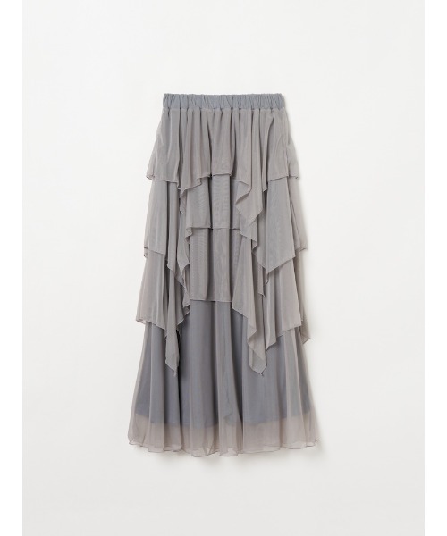 sahara(サハラ)の「Random Hem Tiered Skirt(スカート・レディース・グレイッシュブルー/ブラック・FREE)」の19枚目の写真