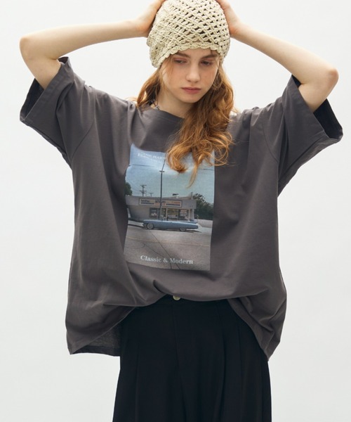 full/fill.(フルフィル)の「photo print T / フォトプリントT(Tシャツ/カットソー・レディース・グレー/ダークグレー・FREE)」の13枚目の写真