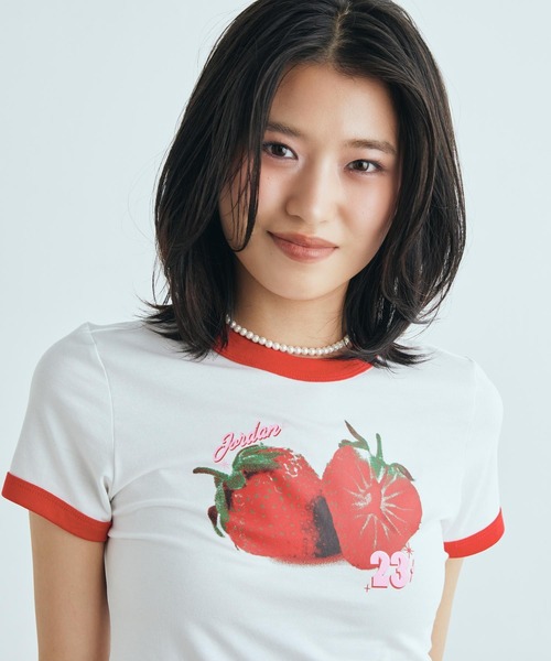 JORDAN BRAND(ジョーダンブランド)の「ジョーダン ウィメンズ リンガー Tシャツ / Jordan Women's Ringer T-Shirt IW0937-100 White(Tシャツ/カットソー・レディース・ホワイト・L/XS/XL/S/M)」の4枚目の写真
