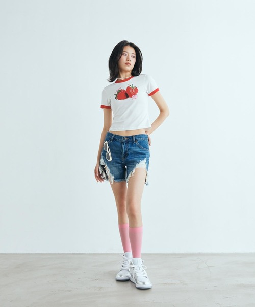 JORDAN BRAND(ジョーダンブランド)の「ジョーダン ウィメンズ リンガー Tシャツ / Jordan Women's Ringer T-Shirt IW0937-100 White(Tシャツ/カットソー・レディース・ホワイト・L/XS/XL/S/M)」の7枚目の写真