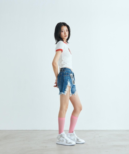 JORDAN BRAND(ジョーダンブランド)の「ジョーダン ウィメンズ リンガー Tシャツ / Jordan Women's Ringer T-Shirt IW0937-100 White(Tシャツ/カットソー・レディース・ホワイト・L/XS/XL/S/M)」の2枚目の写真