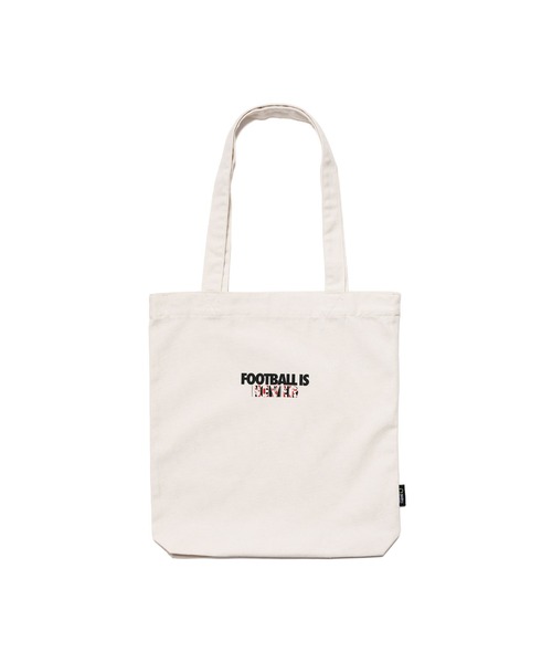 F.C.Real Bristol（エフシーレアルブリストル）の「FOOTBALL IS NEVER BORING TOTE BAG（トートバッグ・メンズ・オフホワイト/ブラック・FREE）」の2枚目の写真
