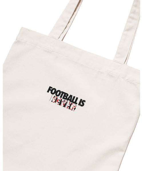 F.C.Real Bristol（エフシーレアルブリストル）の「FOOTBALL IS NEVER BORING TOTE BAG（トートバッグ・メンズ・オフホワイト/ブラック・FREE）」の4枚目の写真