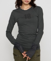 LAGUA GEM（ラグアジェム）の「NUMBER LONG SLEEVES チュニック（Tシャツ/カットソー・レディース）」