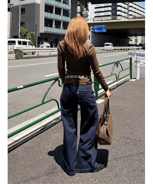 LAGUA GEM(ラグアジェム)の「NUMBER LONG SLEEVES チュニック(Tシャツ/カットソー・レディース・ライトベージュ/チャコールグレー/カーキ・FREE)」の13枚目の写真