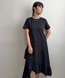 フリルスカートドッキングワンピース
