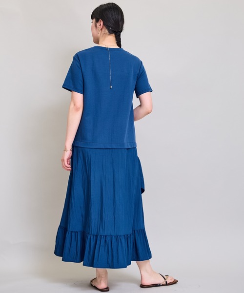 LHELBIE(レルビエ)の「フリルスカートドッキングワンピース(ワンピース・レディース・ブラウン/ブルー/ブラック・M)」の16枚目の写真
