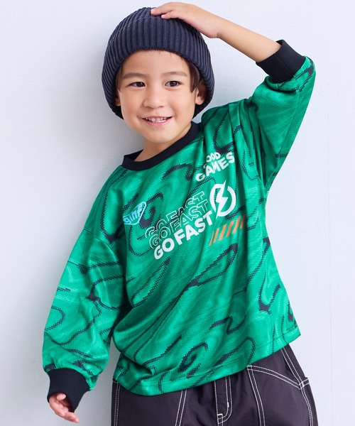 MARKEY'S(マーキーズ)の「デジタルプリントサッカーシャツ(Tシャツ/カットソー・キッズ・ネイビー/グリーン・XL/L/S/M)」の2枚目の写真