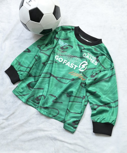 MARKEY'S(マーキーズ)の「デジタルプリントサッカーシャツ(Tシャツ/カットソー・キッズ・ネイビー/グリーン・XL/L/S/M)」の3枚目の写真