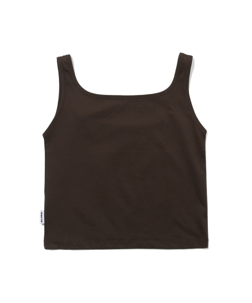 KIJIKO(キジコ)の「ke504. Square Neck Cropped Sleeveless Brown(Tシャツ/カットソー・レディース・ブラウン・FREE)」の4枚目の写真