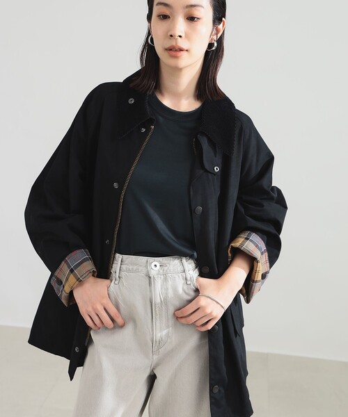 Demi-Luxe BEAMS(デミルクス ビームス)の「【別注】Barbour × Demi-Luxe BEAMS / BEDALE ジャケット(ブルゾン・レディース・オリーブ/ブラック/ベージュ・36/38)」の1枚目の写真