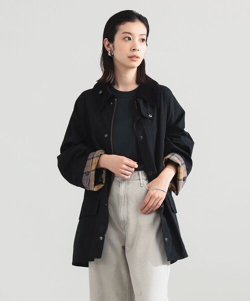 Demi-Luxe BEAMS(デミルクス ビームス)の「【別注】Barbour × Demi-Luxe BEAMS / BEDALE ジャケット(ブルゾン・レディース・オリーブ/ブラック/ベージュ・36/38)」の6枚目の写真