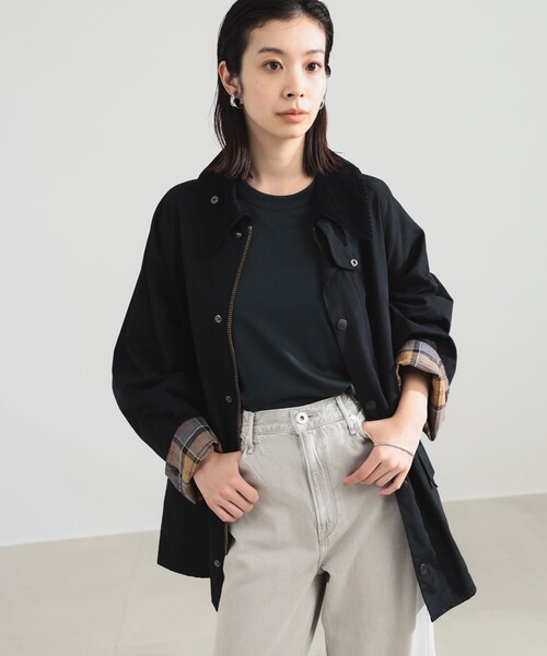 Demi-Luxe BEAMS(デミルクス ビームス)の「【別注】Barbour × Demi-Luxe BEAMS / BEDALE ジャケット(ブルゾン・レディース・オリーブ/ブラック/ベージュ・36/38)」の7枚目の写真