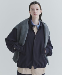 Triacetate Airy Cloth Long Sleeve Shirt Blouson
