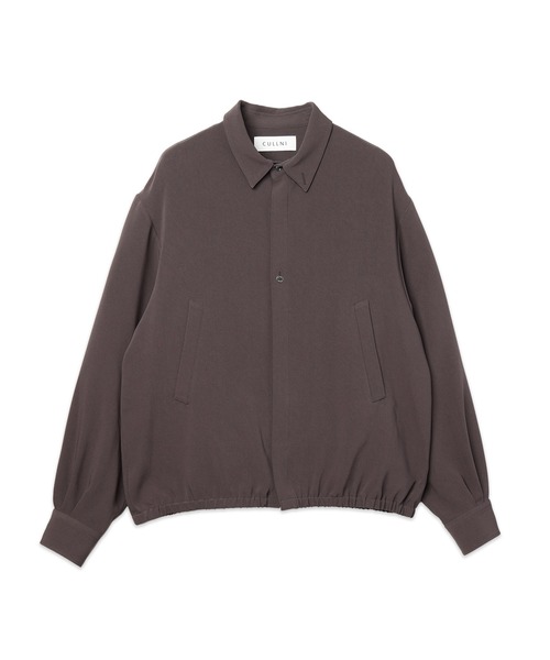 CULLNI(クルニ)の「Triacetate Airy Cloth Long Sleeve Shirt Blouson(ブルゾン・メンズ・オフホワイト/ネイビー/ブラウン/ブラック・1/2)」の4枚目の写真