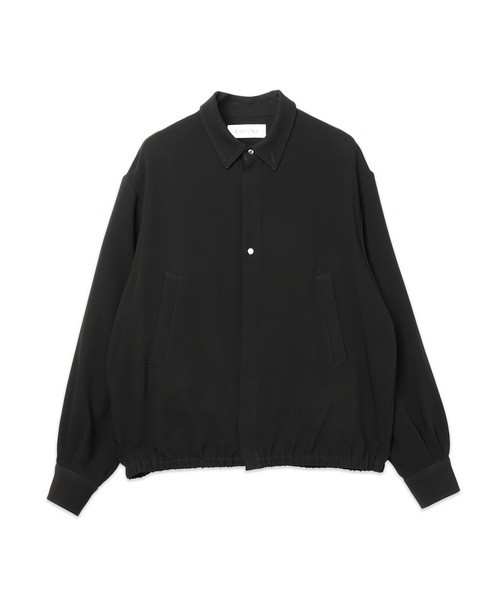 CULLNI(クルニ)の「Triacetate Airy Cloth Long Sleeve Shirt Blouson(ブルゾン・メンズ・オフホワイト/ネイビー/ブラウン/ブラック・1/2)」の3枚目の写真