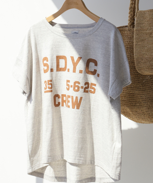 holidays（ホリデイズ）の「《追加》【HOLIDAYS COMFORT/ホリデーズ コンフォート】ラフィテンジクTEE（Tシャツ/カットソー・レディース・スミクロ/ライトグレー/グレー/ダークパープル・FREE）」の9枚目の写真