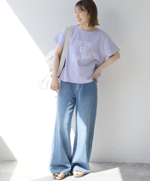 holidays（ホリデイズ）の「《追加》【HOLIDAYS COMFORT/ホリデーズ コンフォート】ラフィテンジクTEE（Tシャツ/カットソー・レディース・スミクロ/ライトグレー/グレー/ダークパープル・FREE）」の12枚目の写真