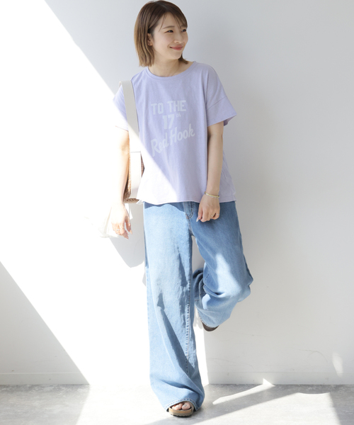 holidays（ホリデイズ）の「《追加》【HOLIDAYS COMFORT/ホリデーズ コンフォート】ラフィテンジクTEE（Tシャツ/カットソー・レディース・スミクロ/ライトグレー/グレー/ダークパープル・FREE）」の13枚目の写真