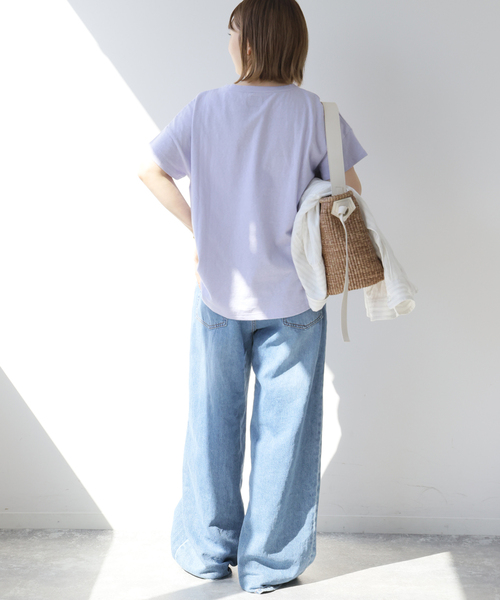 holidays（ホリデイズ）の「《追加》【HOLIDAYS COMFORT/ホリデーズ コンフォート】ラフィテンジクTEE（Tシャツ/カットソー・レディース・スミクロ/ライトグレー/グレー/ダークパープル・FREE）」の15枚目の写真