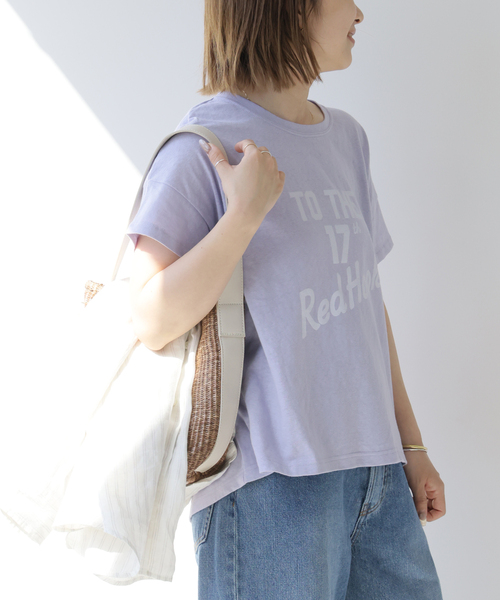 holidays（ホリデイズ）の「《追加》【HOLIDAYS COMFORT/ホリデーズ コンフォート】ラフィテンジクTEE（Tシャツ/カットソー・レディース・スミクロ/ライトグレー/グレー/ダークパープル・FREE）」の18枚目の写真
