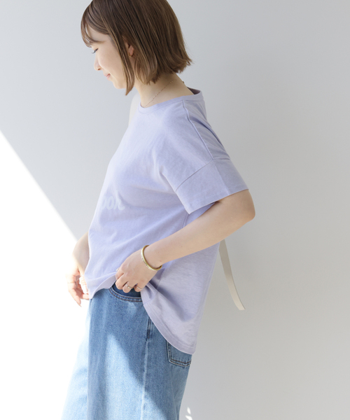 holidays（ホリデイズ）の「《追加》【HOLIDAYS COMFORT/ホリデーズ コンフォート】ラフィテンジクTEE（Tシャツ/カットソー・レディース・スミクロ/ライトグレー/グレー/ダークパープル・FREE）」の19枚目の写真