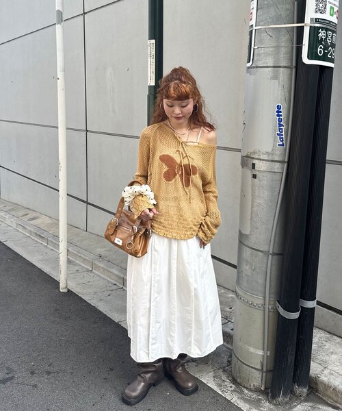 CIAOPANIC(チャオパニック)の「コクーンシルエットミモレ丈スカート(スカート・レディース・ブラック/レッド/ホワイト・ONE SIZE)」の22枚目の写真