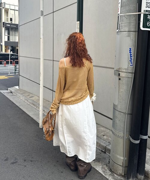 CIAOPANIC(チャオパニック)の「コクーンシルエットミモレ丈スカート(スカート・レディース・ブラック/レッド/ホワイト・ONE SIZE)」の12枚目の写真