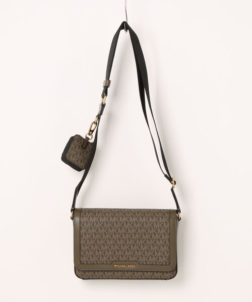 MICHAEL KORS(マイケルコース)の「HUDSON フラップ クロスボディ ウィズ ポーチ ミニ - MKシグネチャー(ショルダーバッグ・メンズ・グリーン系・FREE)」の5枚目の写真