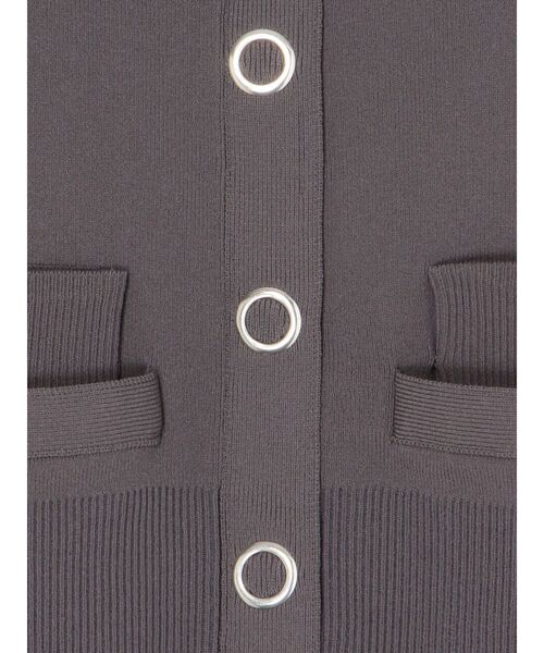 UN3D.(アンスリード)の「SHORT OVER CD / ショートオーバーカーデ(カーディガン/ボレロ・レディース・ボルドー/ターコイズブルー/グレー/ブラック・FREE)」の6枚目の写真