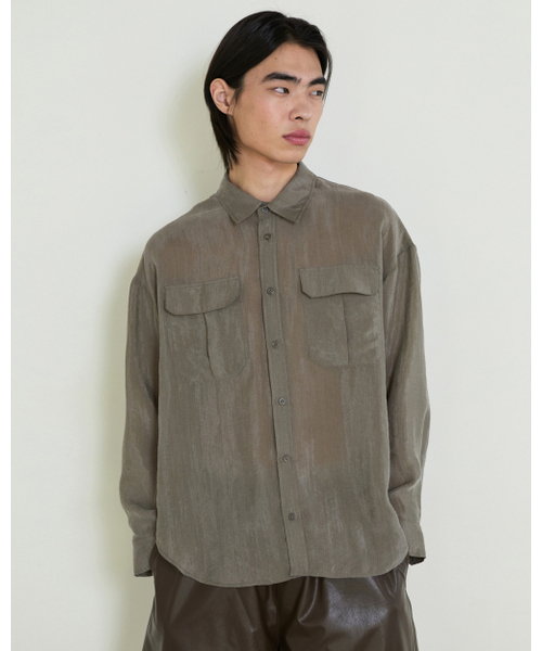 THEENDQUESTION（ジエンドクエスチョン）の「Pocket blouse shirt / DARK BEIGE（シャツ/ブラウス・レディース・その他・FREE）」の3枚目の写真