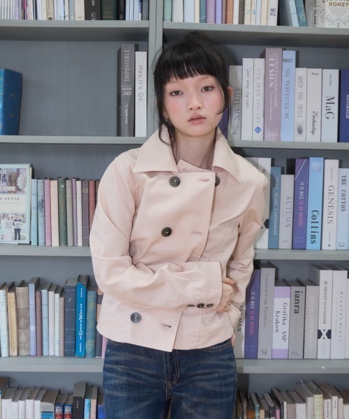 Double-breasted trench jacket/ダブルボタントレンチジャケット