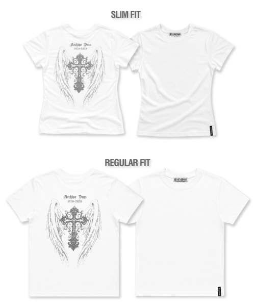 DAMISH(ダミシュ)の「アーカイブウィングクロスTシャツ_ホワイト(Tシャツ/カットソー・レディース・ホワイト・SMALL/MEDIUM)」の7枚目の写真