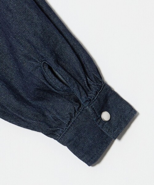 green label relaxing(グリーンレーベルリラクシング)の「デニム スタンドカラー フリル ワンピース / キッズ 100cm-160cm(ワンピース・キッズ・コバルトブルー/ネイビー・100cm/110cm/160cm/120cm/150cm/140cm/130cm)」の11枚目の写真