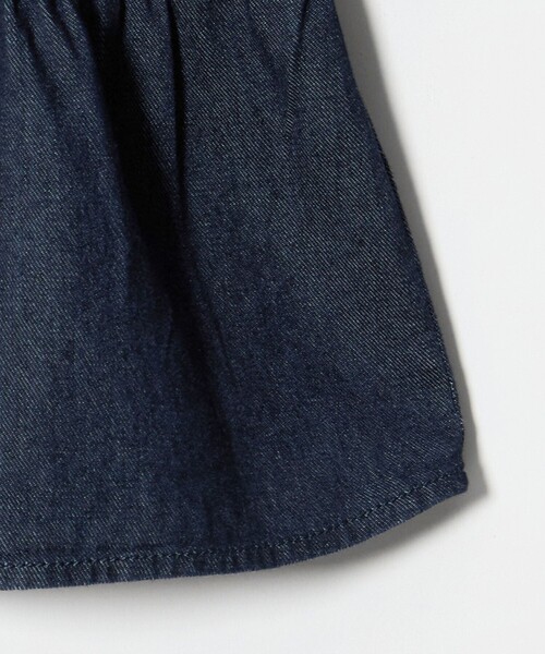 green label relaxing(グリーンレーベルリラクシング)の「デニム スタンドカラー フリル ワンピース / キッズ 100cm-160cm(ワンピース・キッズ・コバルトブルー/ネイビー・100cm/110cm/160cm/120cm/150cm/140cm/130cm)」の12枚目の写真