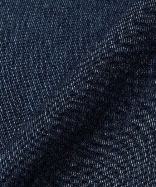 green label relaxing(グリーンレーベルリラクシング)の「デニム スタンドカラー フリル ワンピース / キッズ 100cm-160cm(ワンピース・キッズ・コバルトブルー/ネイビー・100cm/110cm/160cm/120cm/150cm/140cm/130cm)」の3枚目の写真
