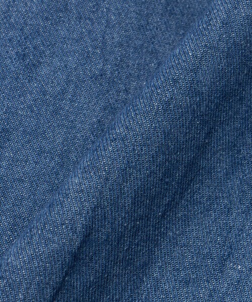 green label relaxing(グリーンレーベルリラクシング)の「デニム スタンドカラー フリル ワンピース / キッズ 100cm-160cm(ワンピース・キッズ・コバルトブルー/ネイビー・100cm/110cm/160cm/120cm/150cm/140cm/130cm)」の5枚目の写真