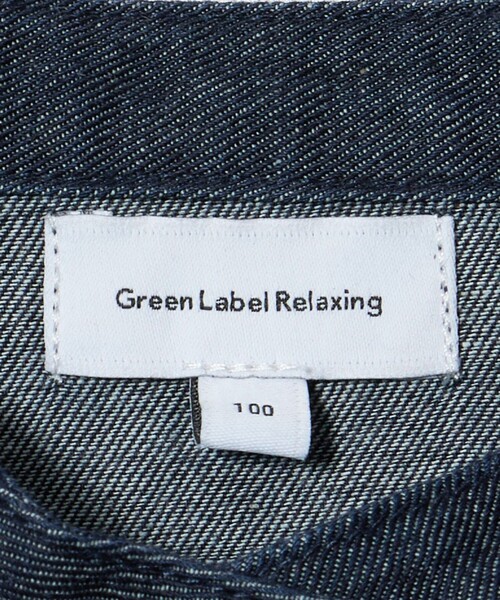 green label relaxing(グリーンレーベルリラクシング)の「デニム スタンドカラー フリル ワンピース / キッズ 100cm-160cm(ワンピース・キッズ・コバルトブルー/ネイビー・100cm/110cm/160cm/120cm/150cm/140cm/130cm)」の6枚目の写真