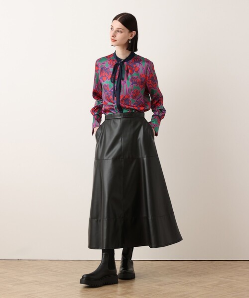 allureville(アルアバイル)の「ROSEプリント配色ボウブラウス(シャツ/ブラウス・レディース・レッド系その他・2)」の6枚目の写真