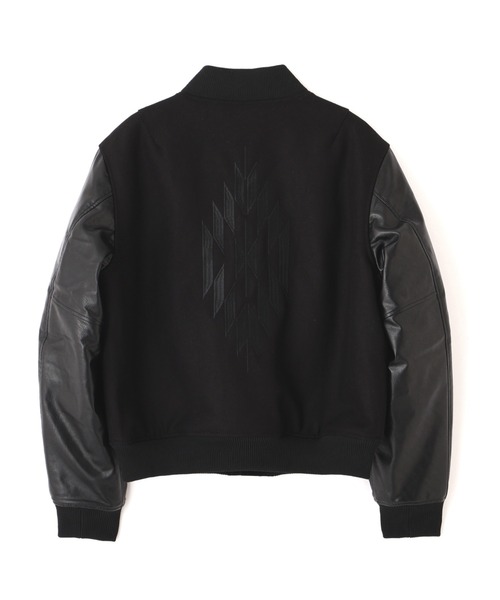 BEAVER(ビーバー)の「B omnivore/ビーオムニボー STADIUM JACKET スタジアムジャケット(スタジャン・メンズ・ブラック/オリーブ・M/L)」の3枚目の写真