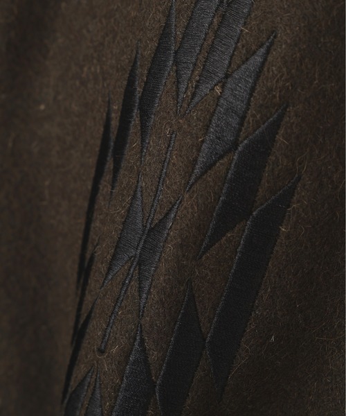 BEAVER(ビーバー)の「B omnivore/ビーオムニボー STADIUM JACKET スタジアムジャケット(スタジャン・メンズ・ブラック/オリーブ・M/L)」の7枚目の写真