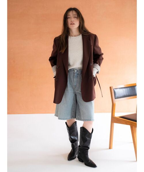 Ungrid(アングリッド)の「バックオープンハニカムショートロングスリーブTee(Tシャツ/カットソー・レディース・ライトグレー/ピンク/チャコールグレー・FREE)」の10枚目の写真
