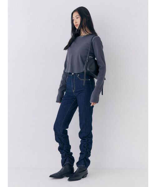 Ungrid(アングリッド)の「バックオープンハニカムショートロングスリーブTee(Tシャツ/カットソー・レディース・ライトグレー/ピンク/チャコールグレー・FREE)」の20枚目の写真