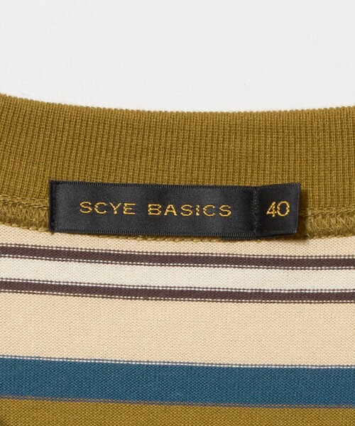 SCYE BASICS(サイベーシックス)の「<SCYE BASICS> ボーダー ロングスリーブ Tシャツ(Tシャツ/カットソー・メンズ・オレンジ/ターコイズブルー系・40/38/36)」の11枚目の写真