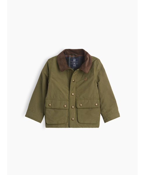 GAP(ギャップ)の「ワックス ジャケット (幼児・ベビー)(その他アウター・キッズ・オリーブ・90cm/95cm/100cm/110cm)」の1枚目の写真