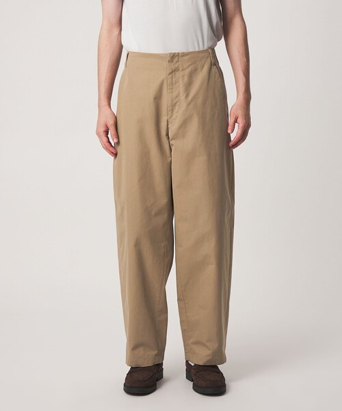 green label relaxing(グリーンレーベルリラクシング)の「TC ツイル ピーチ バレル ワイド パンツ W4(その他パンツ・メンズ・ベージュ/ブラック/ダークブラウン・M/S/L/XL)」の9枚目の写真