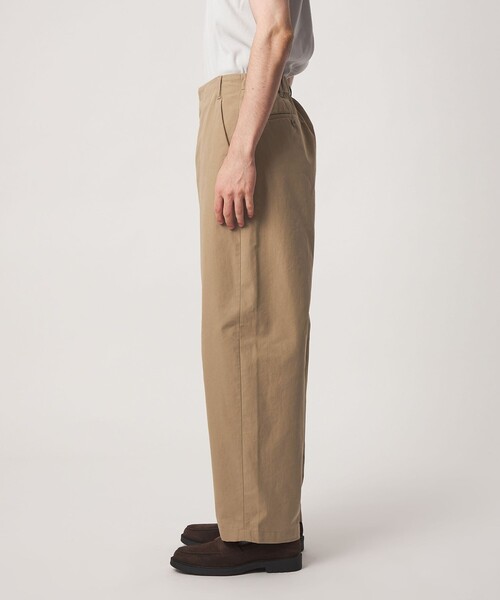 green label relaxing(グリーンレーベルリラクシング)の「TC ツイル ピーチ バレル ワイド パンツ W4(その他パンツ・メンズ・ベージュ/ブラック/ダークブラウン・M/S/L/XL)」の10枚目の写真