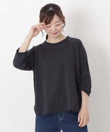 綿天竺 ラグランワイド7分袖プルオーバー