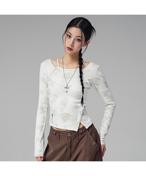 AVANDRESS(アバンドレス )の「タシャフォグストラップレイヤーティー_2COL(Tシャツ/カットソー・レディース・ホワイト/ブラック・SMALL/MEDIUM)」の2枚目の写真